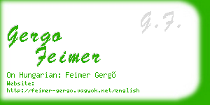 gergo feimer business card